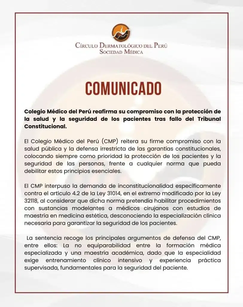 Cpm Reafirma Su Compromiso con la Protección de la Salud y la Seguridad de los Pacientes tras Fallo del Tribunal Constitucional